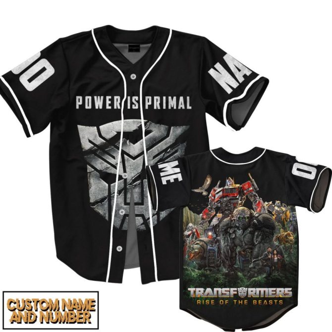Transformers Rise Of The Beasts Custom Jersey - Power Is Primal Design, Add Name & Number