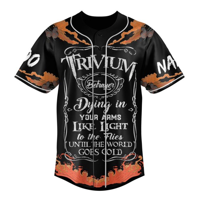 Custom Trivium Baseball Jersey - Personalized Name & Number, Rock Band Design - Image 2