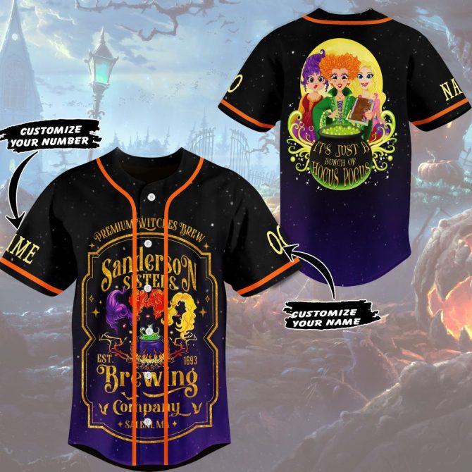 Custom Witchy Baseball Jersey – Personalized Halloween Magic Apparel