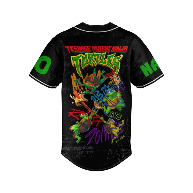 Customizable Tmnt Mutant Mayhem Baseball Jersey – Personalized Name & Number - Image 3