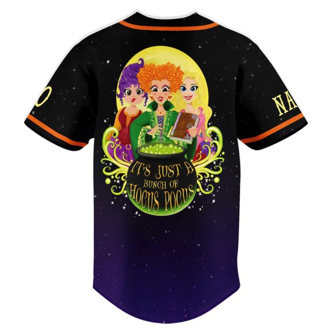 Custom Witchy Baseball Jersey – Personalized Halloween Magic Apparel - Image 3