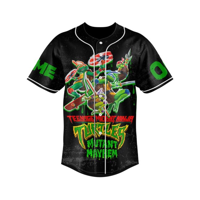 Customizable Tmnt Mutant Mayhem Baseball Jersey – Personalized Name & Number - Image 2