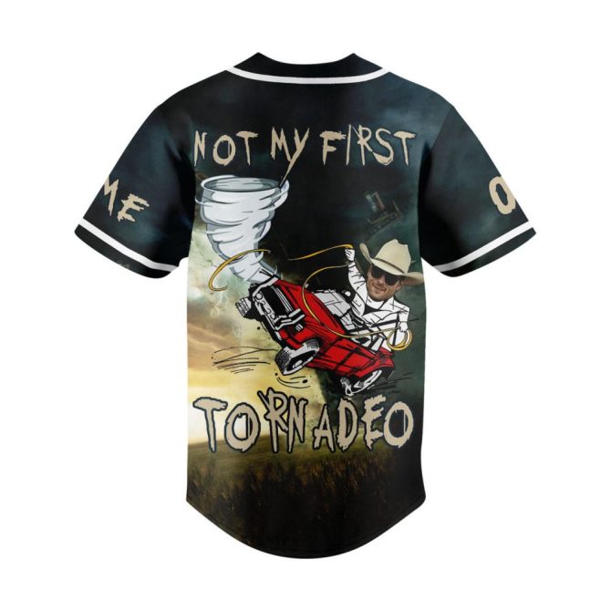 Custom Twister Theme Baseball Jersey - Add Your Name & Number - Unique Storm Design - Image 3