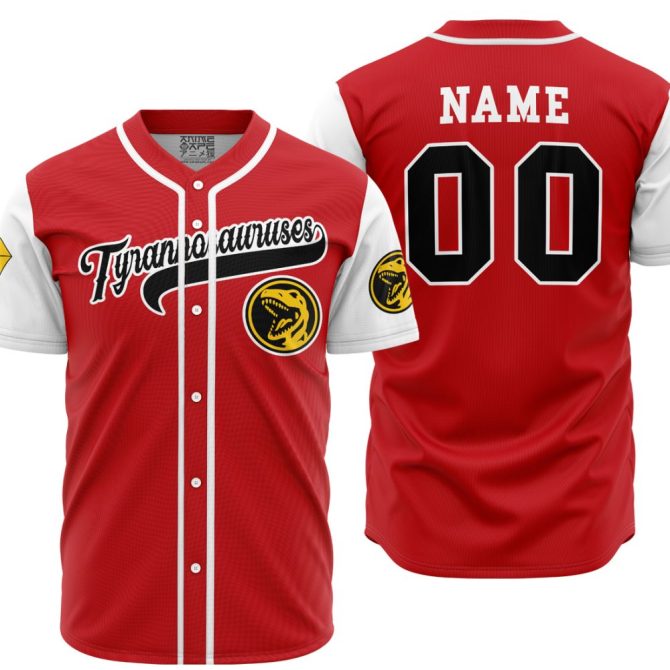 Customizable Tyrannosaurus Baseball Jersey - Personalized Sports Shirt With Team Logo