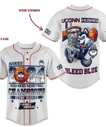 Custom Uconn Huskies 2024 Champions Jersey – Personalize Name & Number