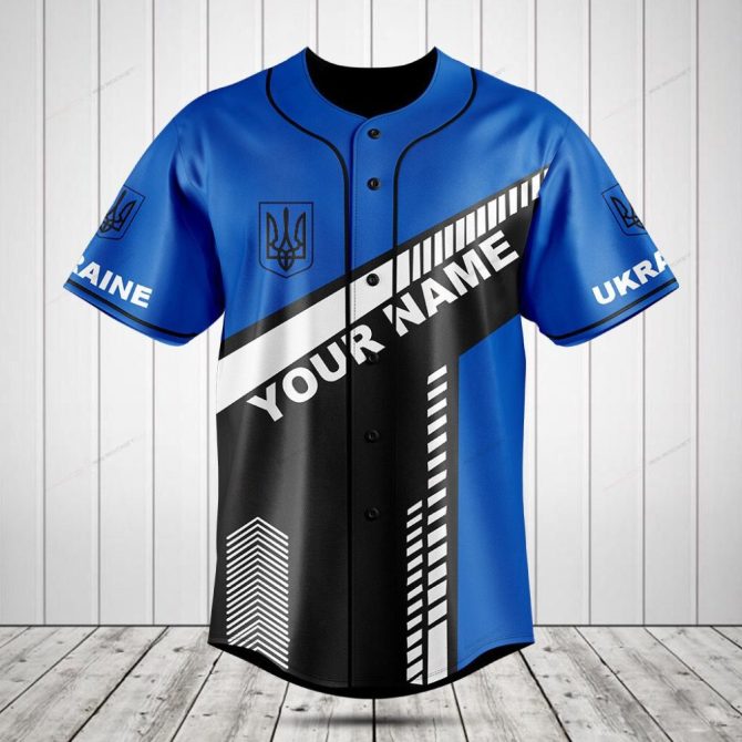 Custom Ukraine Baseball Jersey - Personalized Name & Number - Unique Fan Apparel
