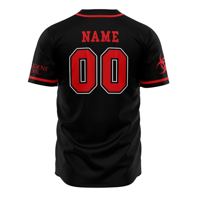 Umbrella Corporation Custom Baseball Jersey - Stylish Black/Red Design, Perfect Gift For Gamers & Fans! - Image 3