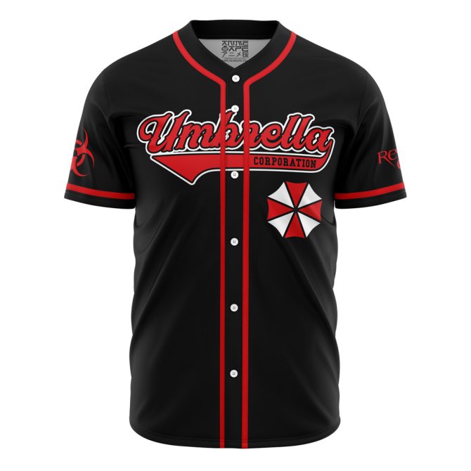 Umbrella Corporation Custom Baseball Jersey - Stylish Black/Red Design, Perfect Gift For Gamers & Fans! - Image 2
