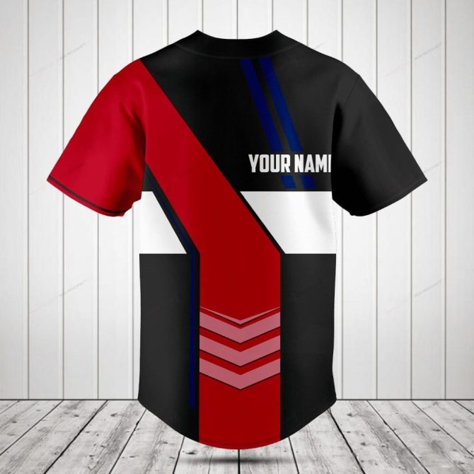 Customizable Baseball Jersey With Crest Design – Personalize Your Name & Number – Stylish Sportswear - Image 2