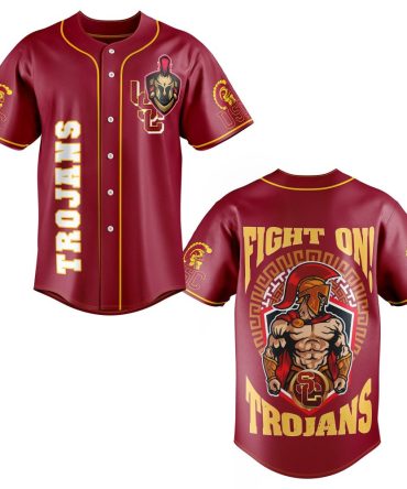 Usc Trojans Fight On Jersey - Bold Maroon & Gold - Perfect For Fans & Game Days!