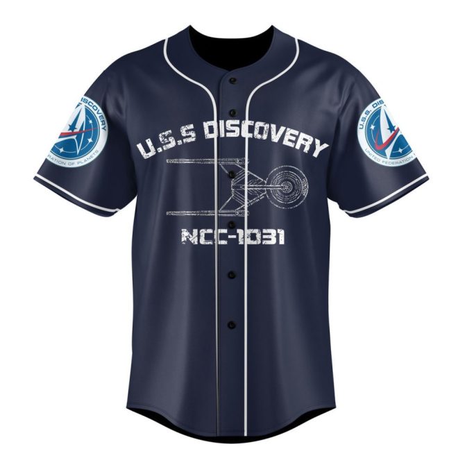 Customizable U.S.S. Discovery Baseball Jersey – Add Your Name & Number! - Image 2
