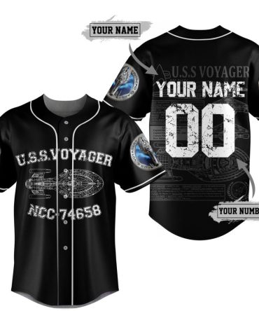 Customize Your U.S.S. Voyager Baseball Jersey - Add Name & Number - Perfect Gift For Fans!