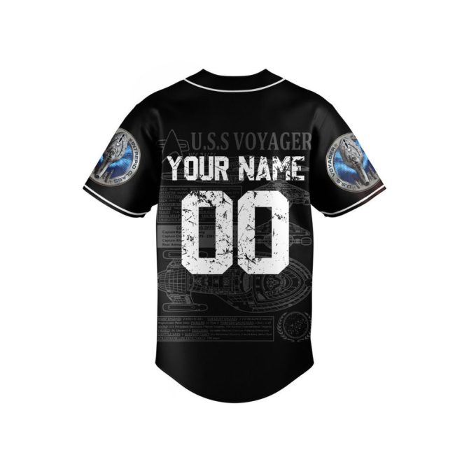 Customize Your U.S.S. Voyager Baseball Jersey - Add Name & Number - Perfect Gift For Fans! - Image 3