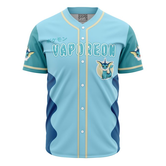 Custom Vaporeon Baseball Jersey - Personalized Name & Number - Premium Pokémon Apparel - Image 2