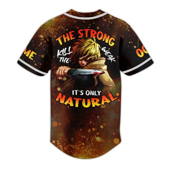 Custom Anime Baseball Jersey – Personalize With Name & Number , Bold Design - Image 3