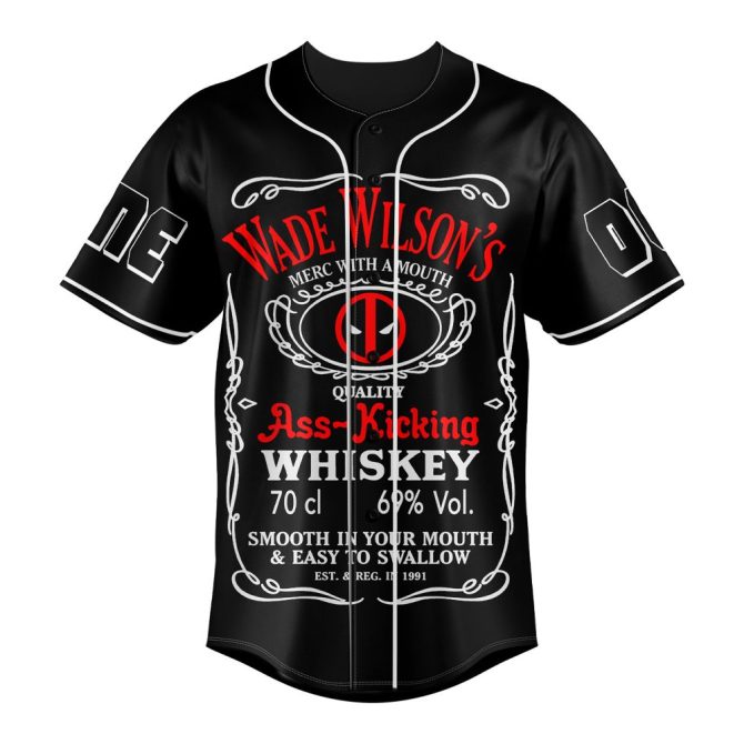 Custom Deadpool Baseball Jersey - Comic Style, Personalized Name & Number, Unique Gift - Image 2