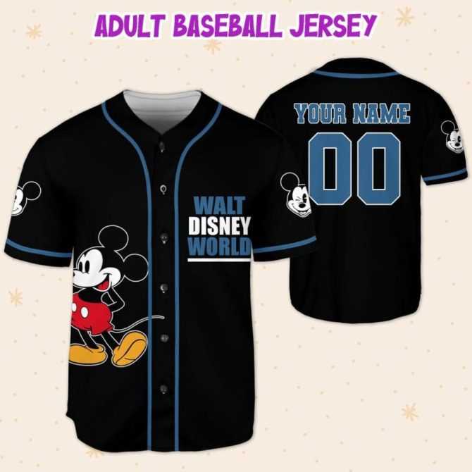 Custom Disney Baseball Jersey For Kids/Youth/Adults - Add Your Name! - Image 6