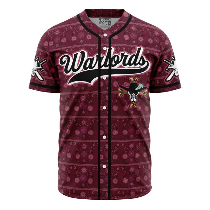 Stylish Warlords Baseball Jersey - Burgundy Pirate Design, Perfect Gift For Anime Fans