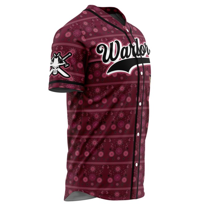 Stylish Warlords Baseball Jersey - Burgundy Pirate Design, Perfect Gift For Anime Fans - Image 2