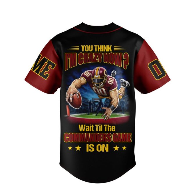Customizable Washington Commanders Football Jersey - Add Your Name & Number! - Image 3