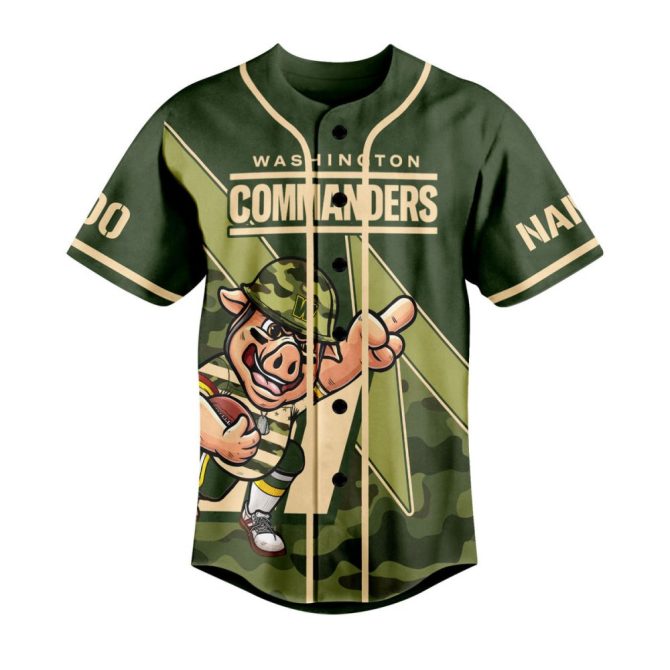 Custom Washington Commanders Jersey - Personalized Name & Number - Salute To Service Design - Image 2