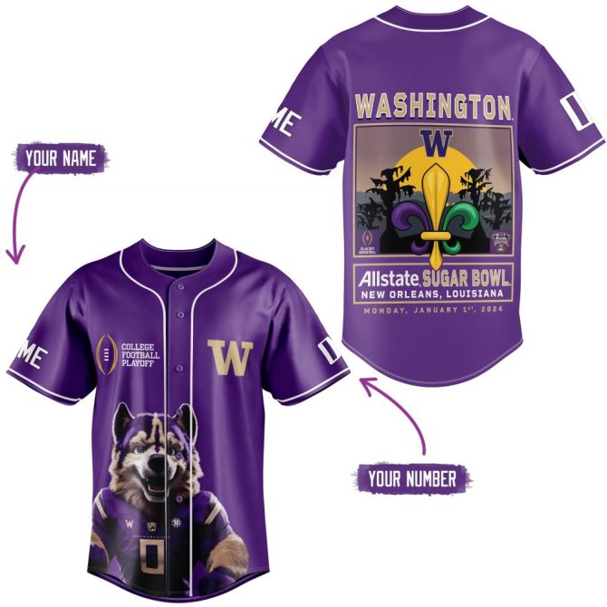 Custom Washington Sugar Bowl Jersey 2024 – Personalize Name & Number – Limited Edition