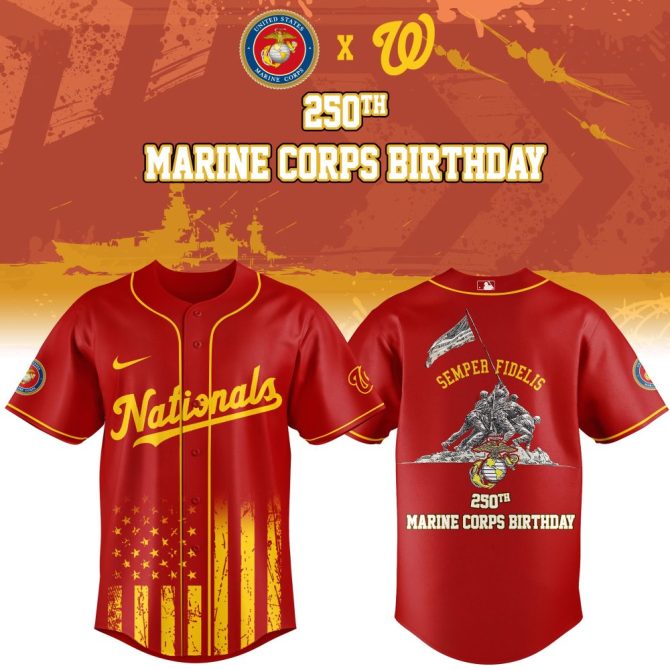 Celebrate 250Th Marine Corps Birthday With Exclusive Nationals Jersey - Limited Edition