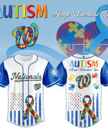 Autism Awareness Baseball Jersey - Colorful Puzzle Design, Support & Love