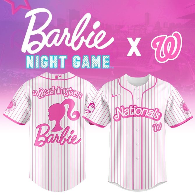 Limited Edition Barbie Night Game Jersey - Nationals Pink Baseball Shirt For Fans