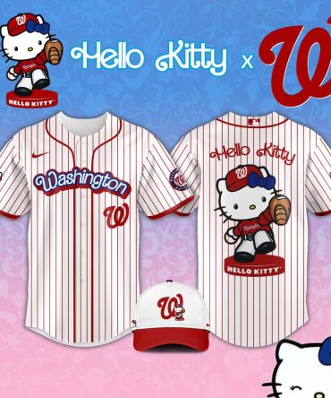 Hello Kitty X Washington Nationals Baseball Jersey & Cap Set – Limited Edition Collectible