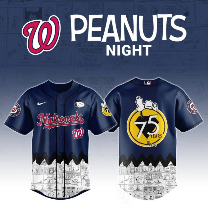 Exclusive Nationals Peanuts Night Jersey - Celebrate 75 Years With Iconic Snoopy Design!