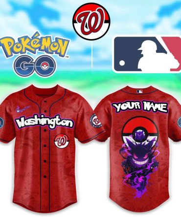 Custom Pokémon Baseball Jersey - Washington Team Fan Gear With Gengar Design
