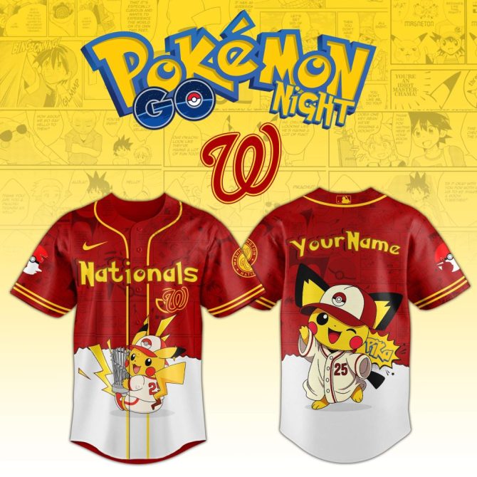 Customizable Pokémon Nationals Jersey – Pikachu Design For Fans