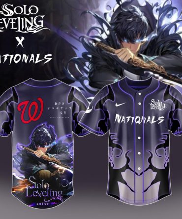Epic Solo Leveling X Nationals Baseball Jersey – Limited Edition Anime Apparel