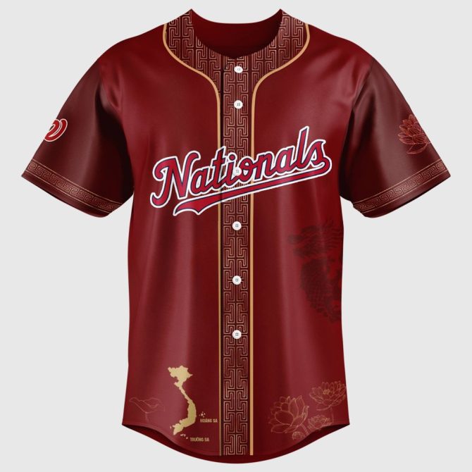 Celebrate Vietnamese Heritage Day With Stylish Nationals Baseball Jersey - Limited Edition! - Image 2
