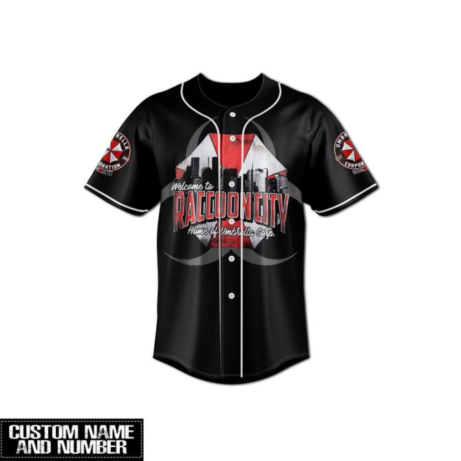 Custom Raccoon City Baseball Jersey – Personalized Name & Number – Unique Gift! - Image 2