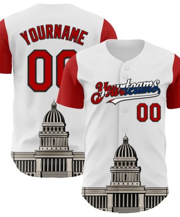 Customizable Baseball Jersey With Capitol Design – Add Your Name & Number!
