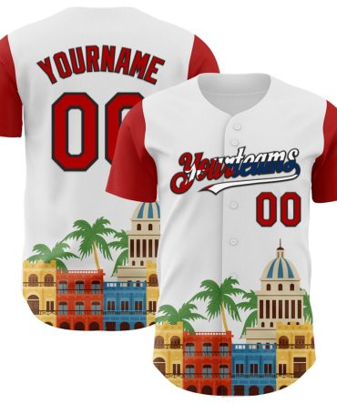 Custom Havana Baseball Jersey – Personalized Team Name & Number, Vibrant Cuban Design