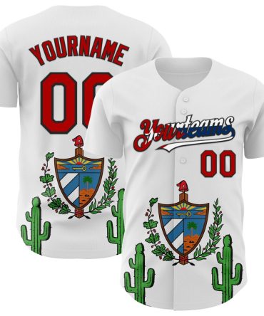 Customizable Baseball Jersey - Add Your Name & Number - Unique Cactus Design - Perfect Gift!