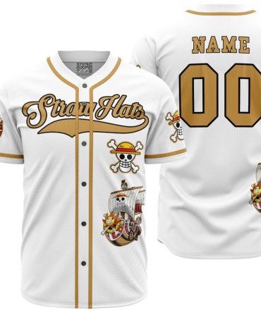 Custom Straw Hats Baseball Jersey - Personalized Pirate Design, Unisex, Premium Quality