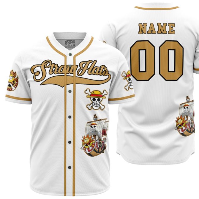Custom Straw Hats Baseball Jersey - Personalized Pirate Design, Unisex, Premium Quality