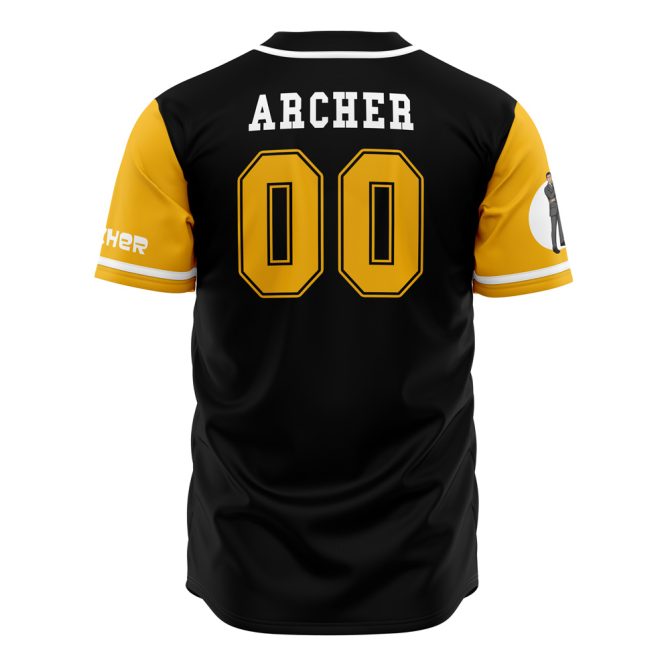 Stylish Black & Yellow Baseball Jersey With Ocelot Design – Perfect For Sports & Casual Wear - Image 2