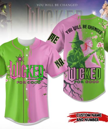 Custom Wicked Baseball Jersey - Vibrant Green & Pink Design , Personalize With Name & Number