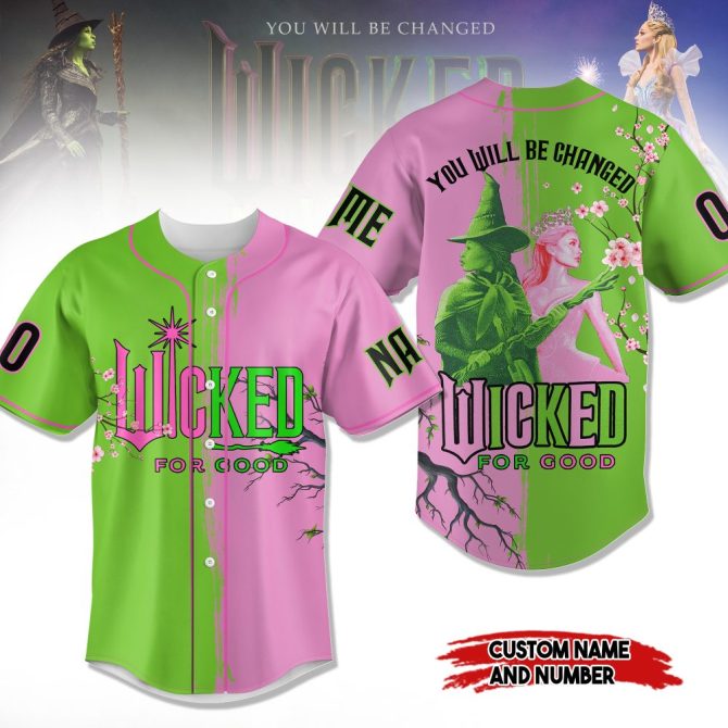 Custom Wicked Baseball Jersey - Vibrant Green & Pink Design , Personalize With Name & Number