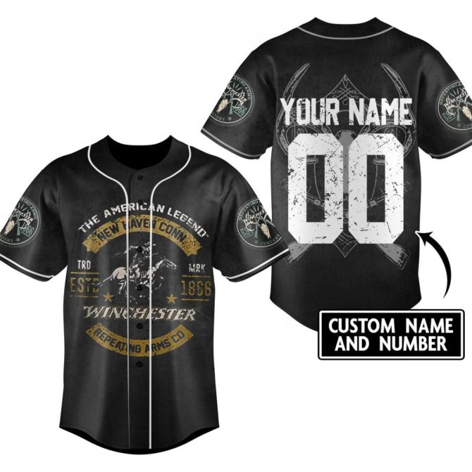 Customizable Vintage Baseball Jersey - Add Your Name & Number - Unique Design