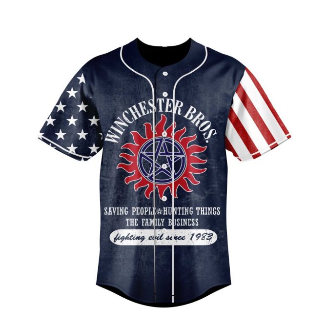 Custom American Flag Baseball Jersey – Personalize Name & Number – Perfect Gift! - Image 2