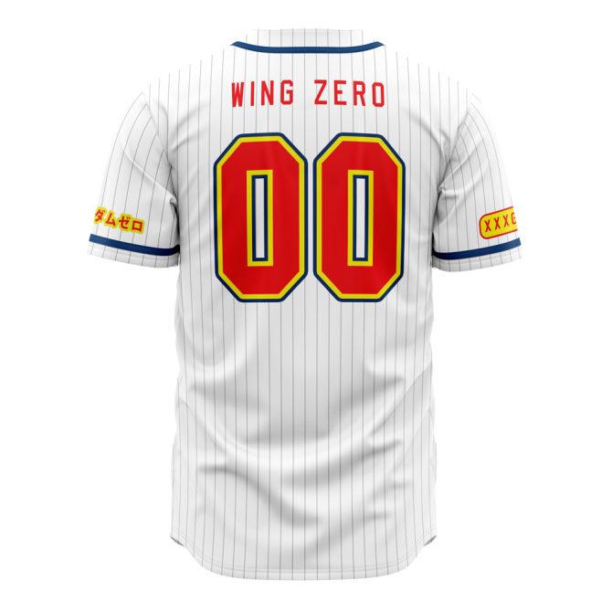 Anime-Inspired Wing Gundam Zero Baseball Jersey – Stylish Unisex Sportswear - Image 2
