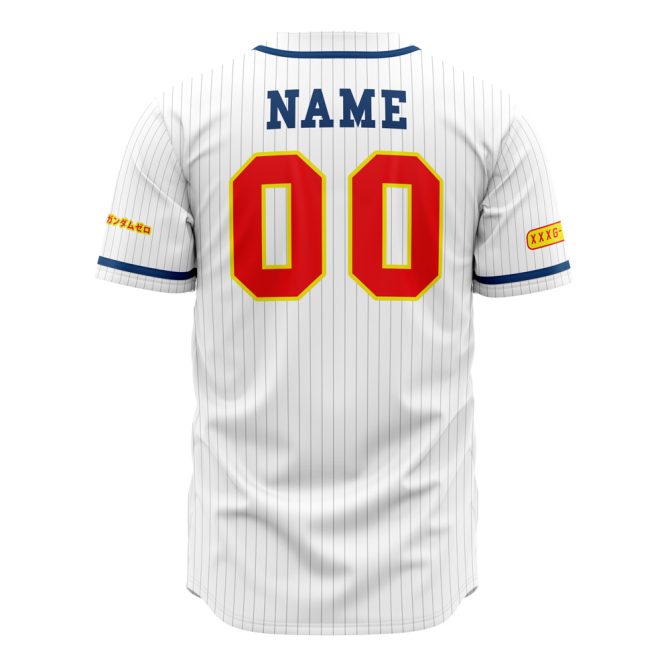 Custom Wing Gundam Zero Baseball Jersey – Personalized Anime Sportswear - Image 3