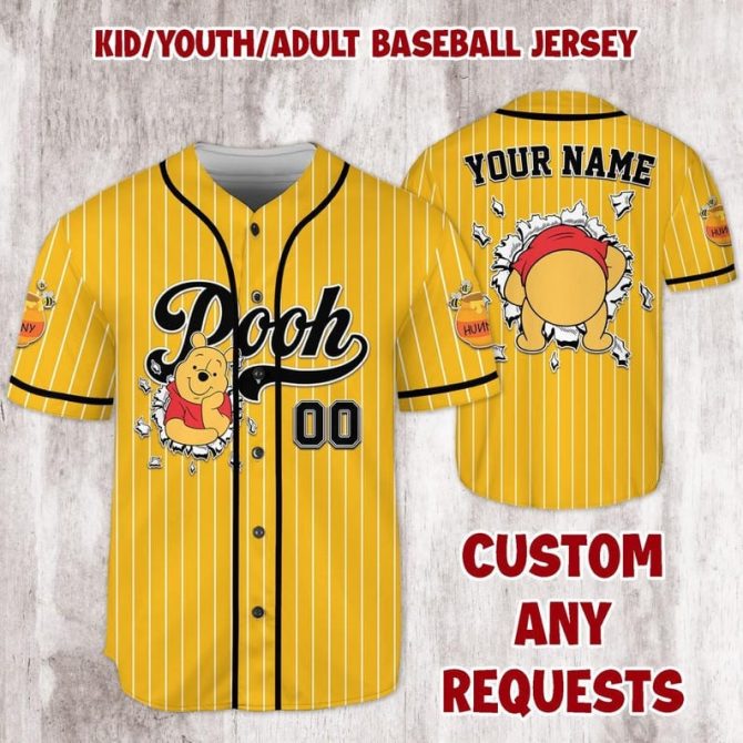 Customizable Yellow Baseball Jersey - Kids/Youth/Adult Sizes - Personalize With Your Name!