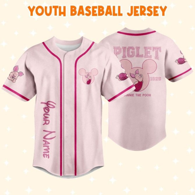 Custom Piglet Baseball Jersey - Personalized For Kids/Youth/Adults - Unique Gift! - Image 6